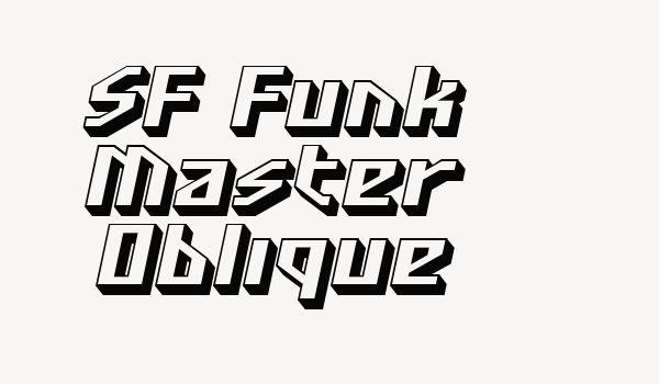 SF Funk Master Oblique Font