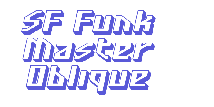 SF Funk Master Oblique Font