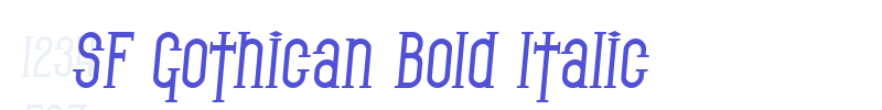 SF Gothican Bold Italic-font