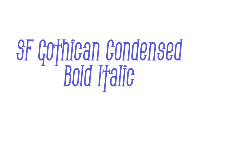 SF Gothican Condensed Bold Italic Font Download