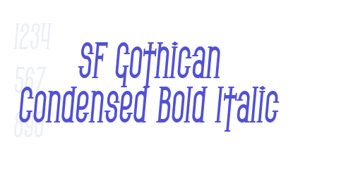 SF Gothican Condensed Bold Italic-font-download
