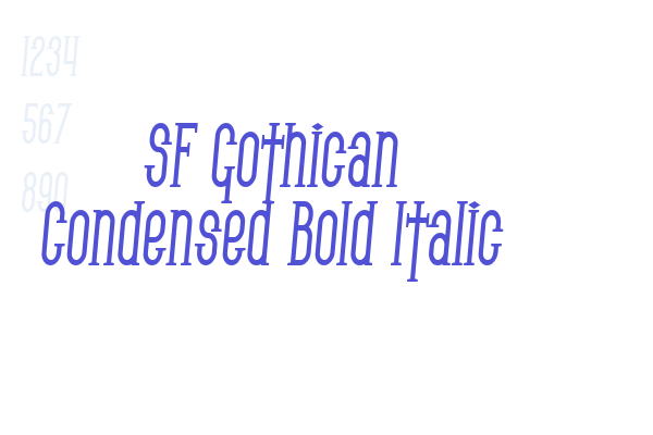 SF Gothican Condensed Bold Italic