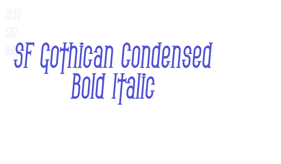 SF Gothican Condensed Bold Italic-font-download