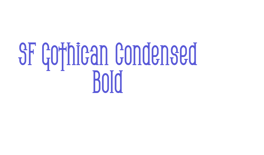 SF Gothican Condensed Bold Font Download