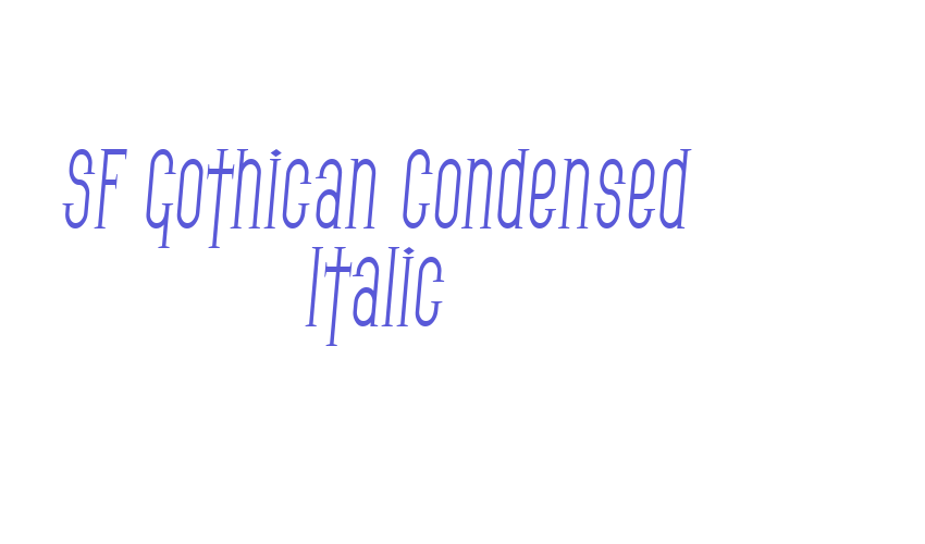 SF Gothican Condensed Italic Font Download