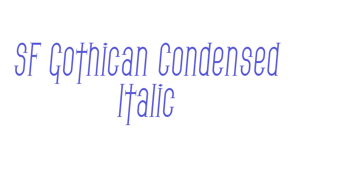 SF Gothican Condensed Italic Font Download