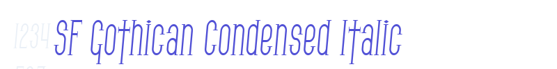 SF Gothican Condensed Italic-font