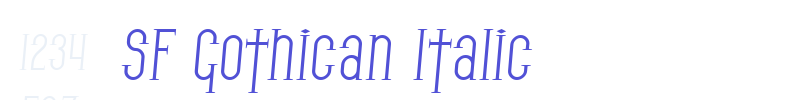 SF Gothican Italic-font