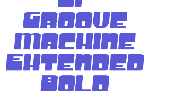 SF Groove Machine Extended Bold Font Download