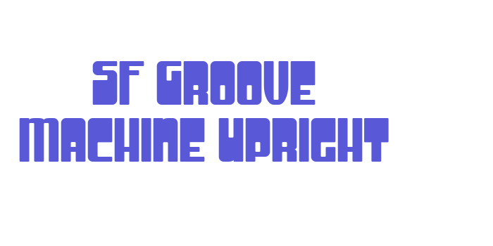 SF Groove Machine Upright Font Download