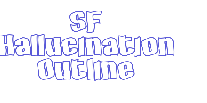 SF Hallucination Outline Font Download