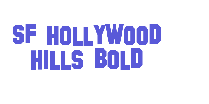 SF Hollywood Hills Bold Font Download