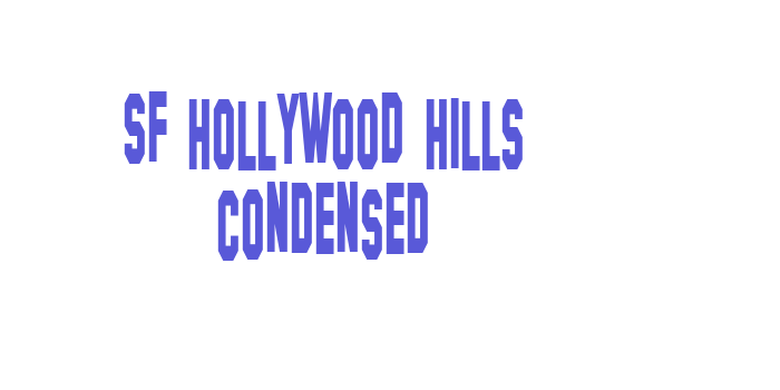 SF Hollywood Hills Condensed Font Download