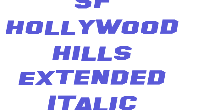 SF Hollywood Hills Extended Italic Font Download