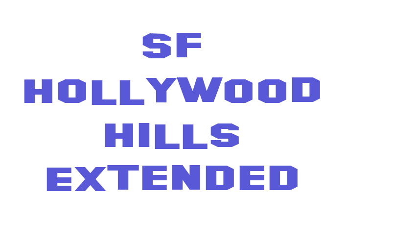 SF Hollywood Hills Extended Font