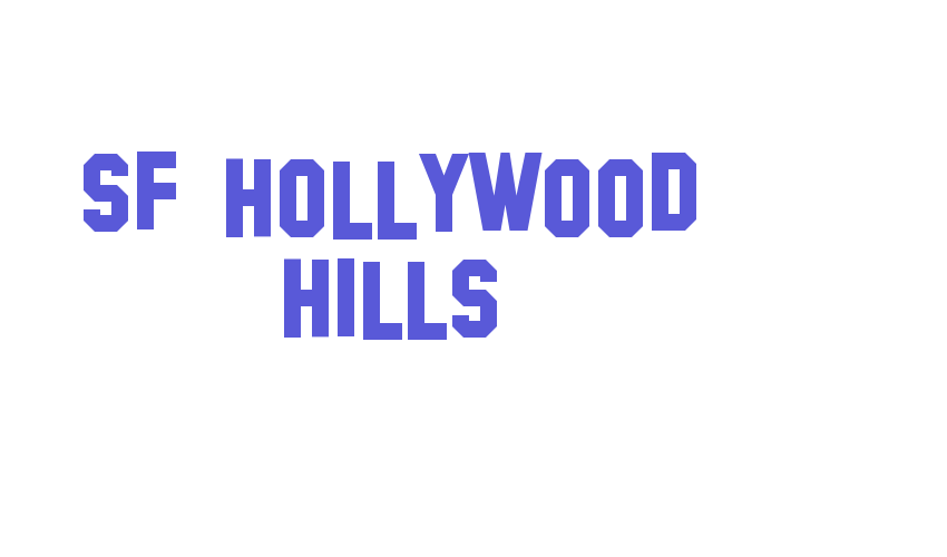 SF Hollywood Hills Font