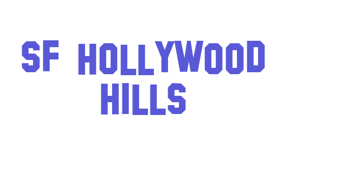 SF Hollywood Hills Font Download