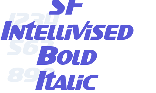 SF Intellivised Bold Italic Font Download