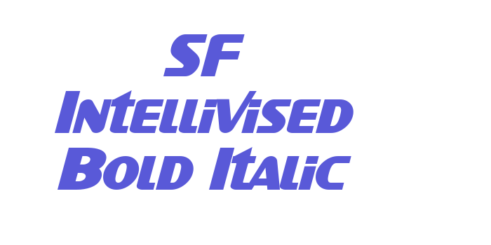 SF Intellivised Bold Italic Font Download