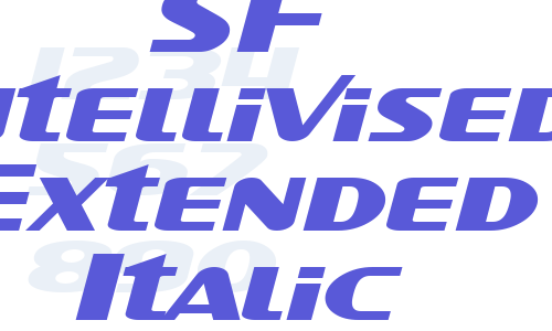 SF Intellivised Extended Italic Font Download