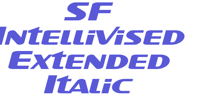 SF Intellivised Extended Italic Font Download