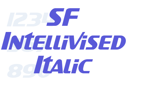 SF Intellivised Italic Font Download