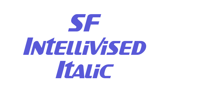 SF Intellivised Italic Font Download