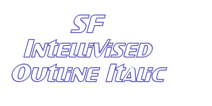 SF Intellivised Outline Italic Font Download