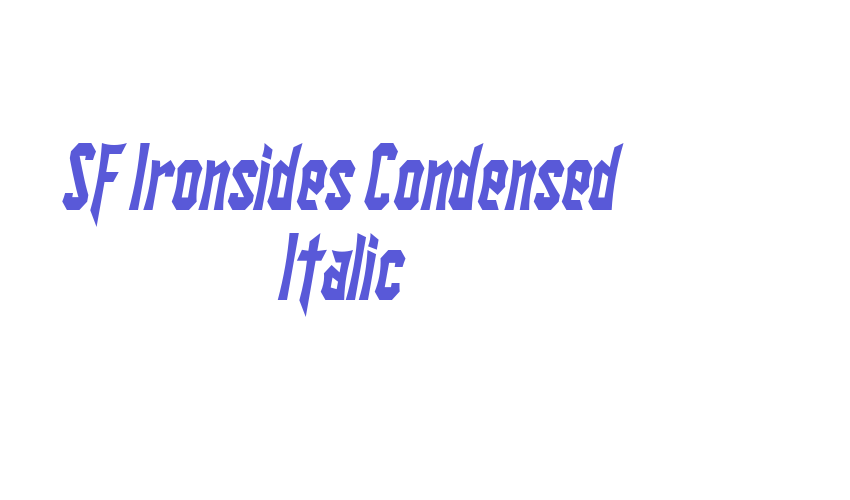 SF Ironsides Condensed Italic Font Download