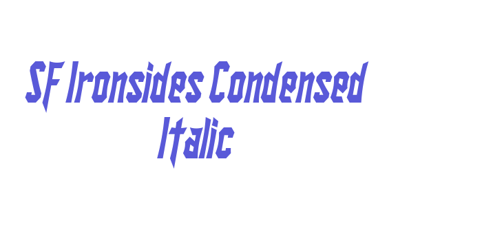 SF Ironsides Condensed Italic Font Download