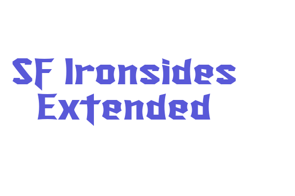 SF Ironsides Extended Font