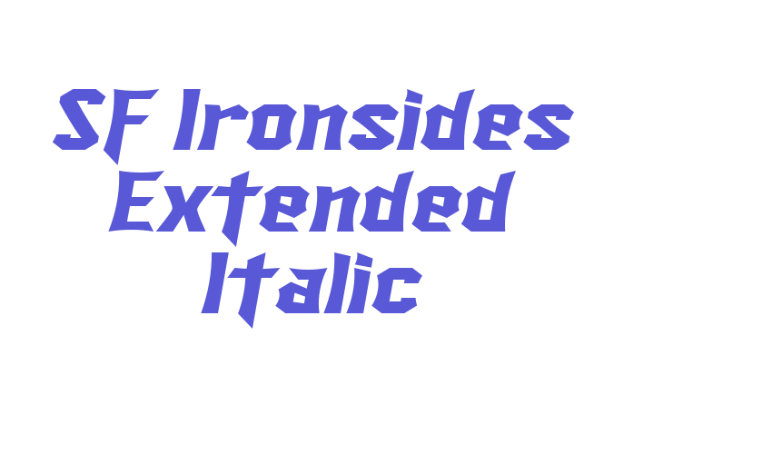 SF Ironsides Extended Italic Font Download