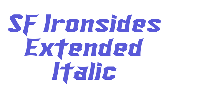 SF Ironsides Extended Italic Font Download