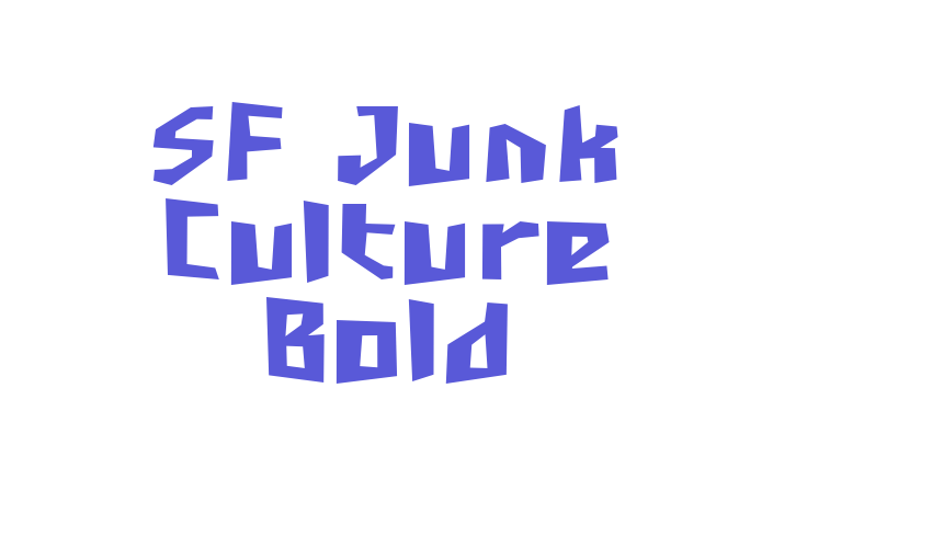 SF Junk Culture Bold Font