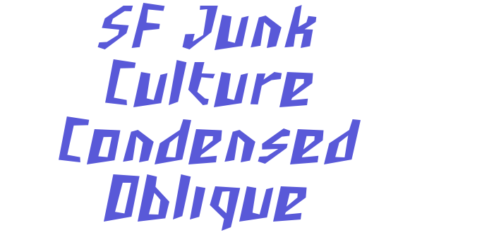 SF Junk Culture Condensed Oblique Font Download