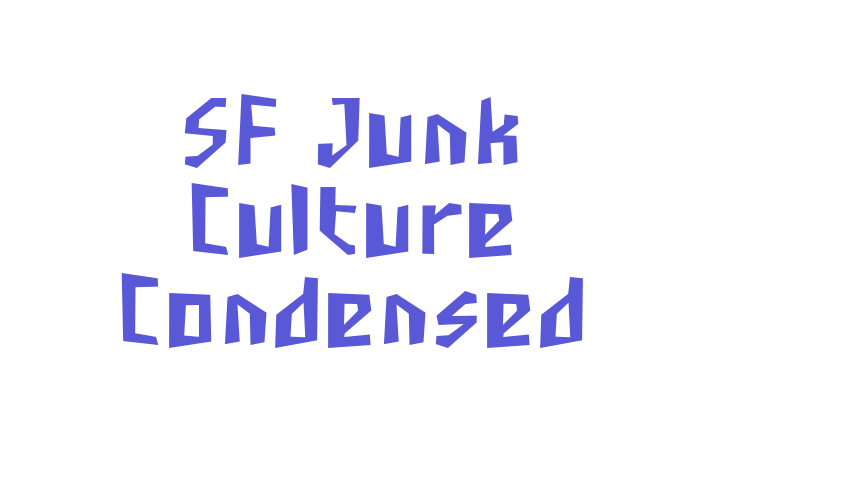 SF Junk Culture Condensed Font