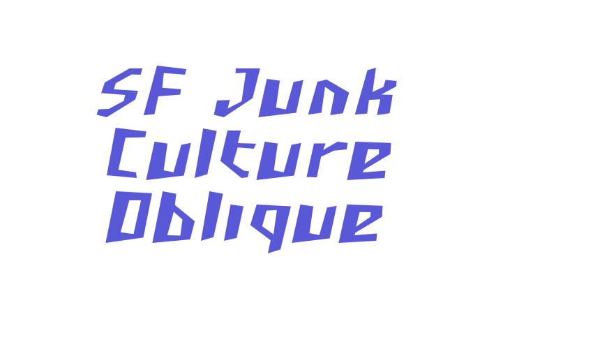 SF Junk Culture Oblique Font