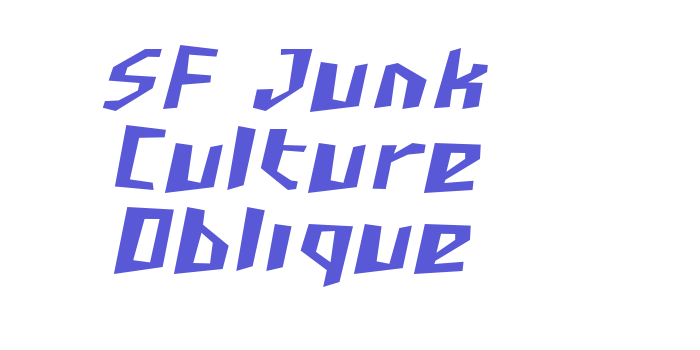 SF Junk Culture Oblique Font Download