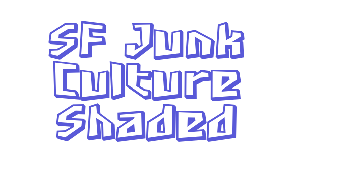 SF Junk Culture Shaded Font Download