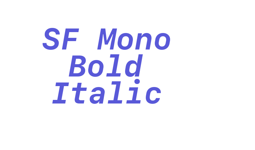 SF Mono Bold Italic Font Download