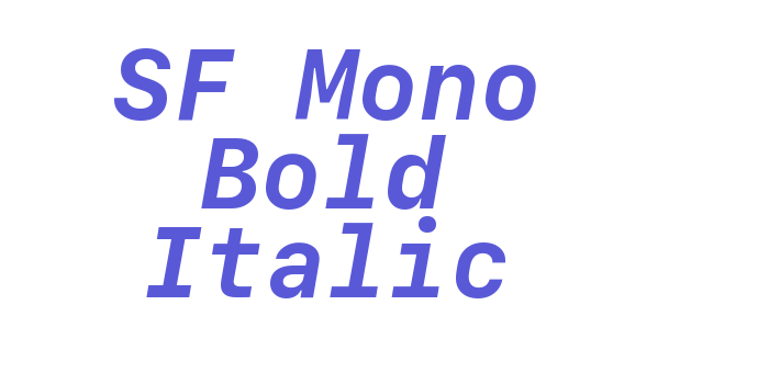 SF Mono Bold Italic Font Download