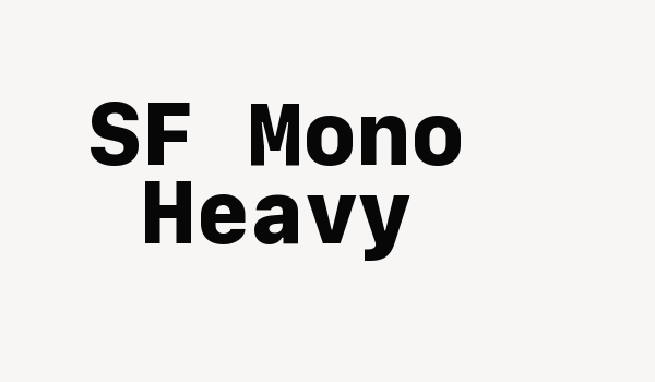 SF Mono Heavy Font