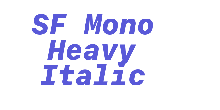 SF Mono Heavy Italic Font Download