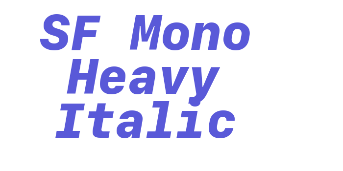 SF Mono Heavy Italic Font