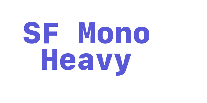 SF Mono Heavy Font