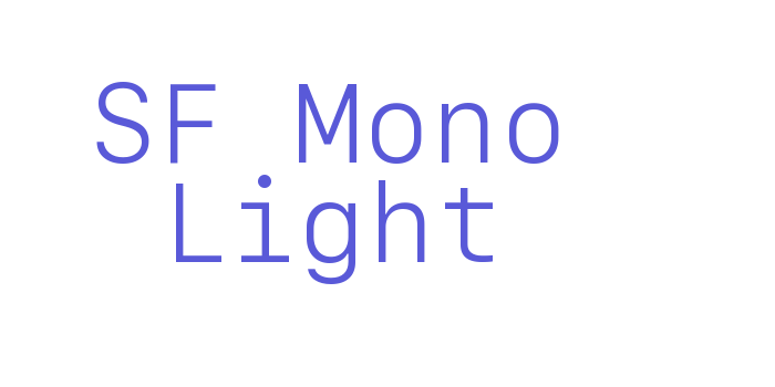 SF Mono Light Font