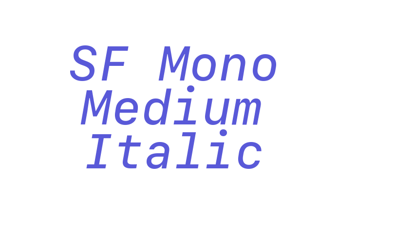 SF Mono Medium Italic Font Download