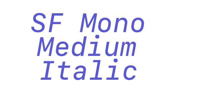 SF Mono Medium Italic Font Download