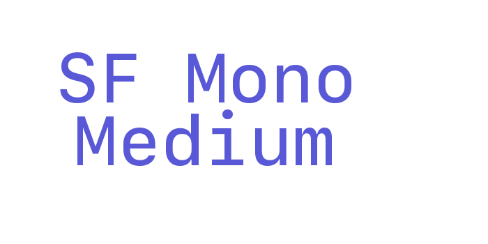 SF Mono Medium Font