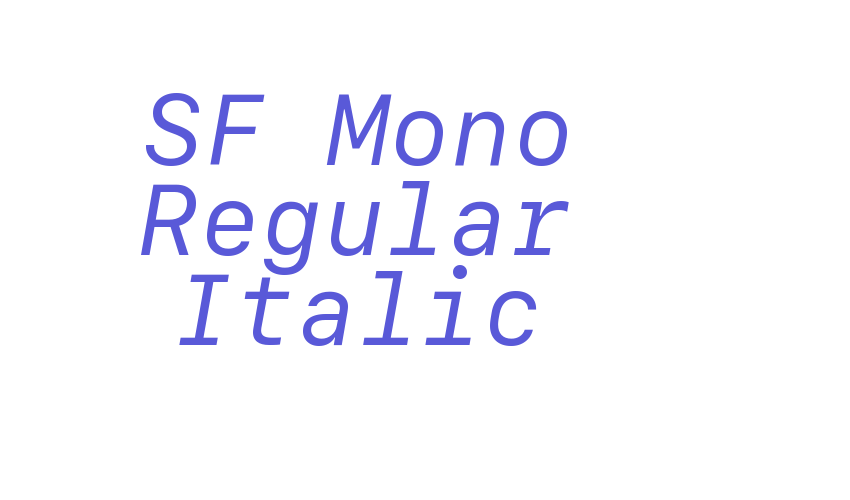 SF Mono Regular Italic Font Download